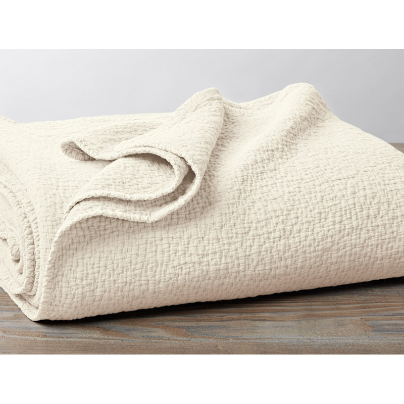 Cascade Coverlet, Undyed, Twin Coverlet