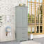Grande armoire de rangement avec 3 tiroirs et tablettes réglables pour la salle de bain ou la cuisine-1792334649