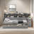 Wooden Multi-Functional Daybed With Storage Shelves, 2 Drawers And Study Desk-658382877