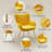 Plush Lambswool-Style Side Chair - Metal Leg Lounge Armchair-313103186