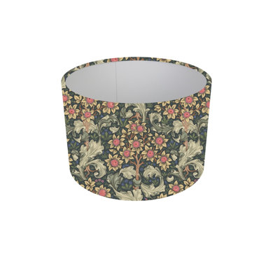 Drum Cotton Pendant Shade ( Screw On ) in Green and Yellow