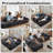 Boneless 105" 2 - Piece Upholstery Compression Sofa with 3 Seats, Corduroy Sectional Couch, No Assembly Required-122842006-121580358