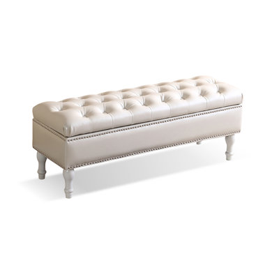 White Upholstered Bench