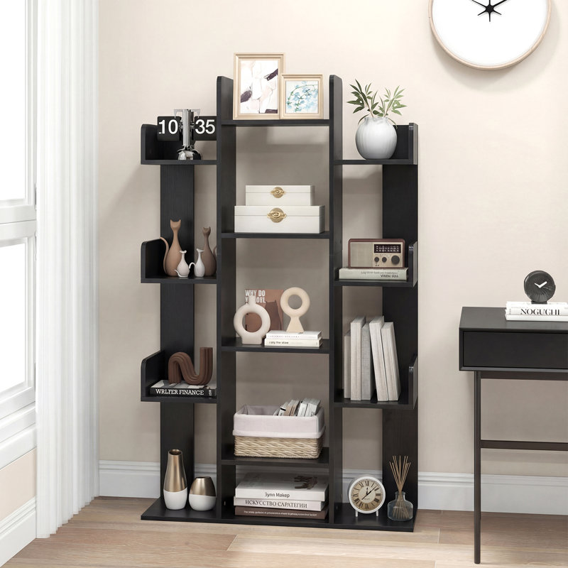 141cm H x 86cm W Etagere Bookcase, Black