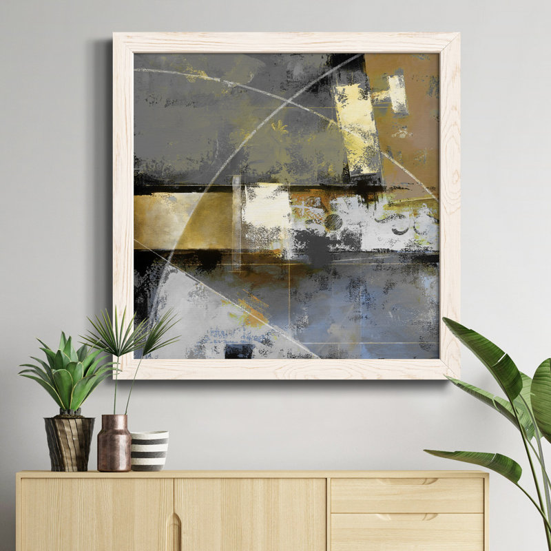 Danse grise I - cadre photo, reproduction d'art sur toile, H 31,5 po x l 31,5 po x P 1,5 po, Cadre blanc