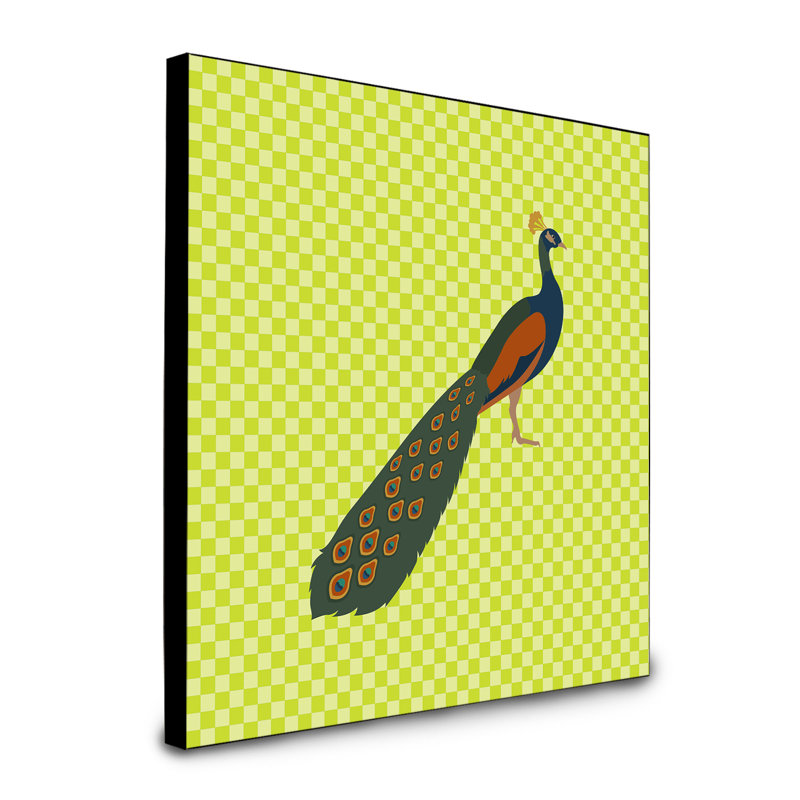 « indien peacock paon », art encadré Brossard, Vert