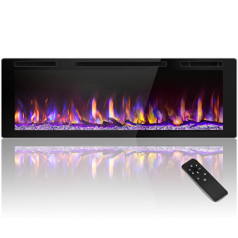 Foyer électronique multifonctionnel à grand écran ultra-étroit, H 19,3 po x l 60 po x P 5,55 po