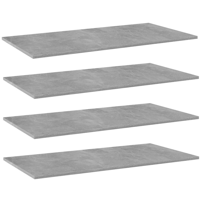 Tablettes flottantes étagères murales, Gris béton, H 0,6 po x l 31,5 po x P 11,8 po