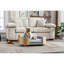 Lit pour chien surélevé de style scandinave avec pieds en bois massif et dossier en bois cintré, coussin en velours, taille moyenne-129513200-129513201