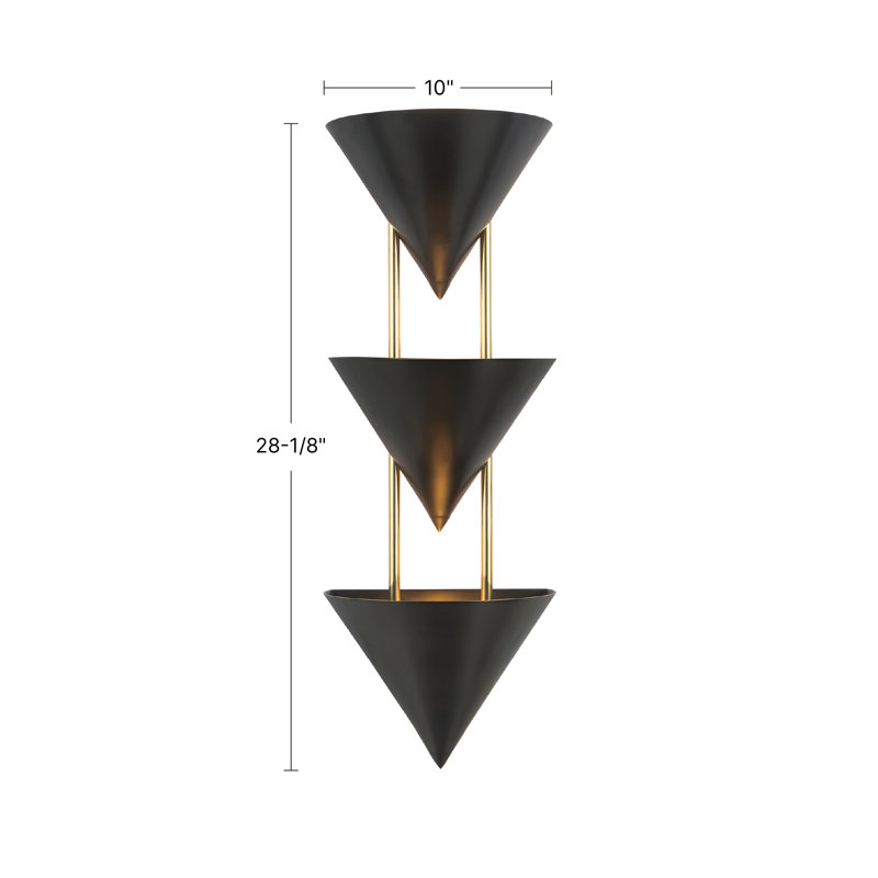 Versus 28-in Brass Wall Sconce, Brass