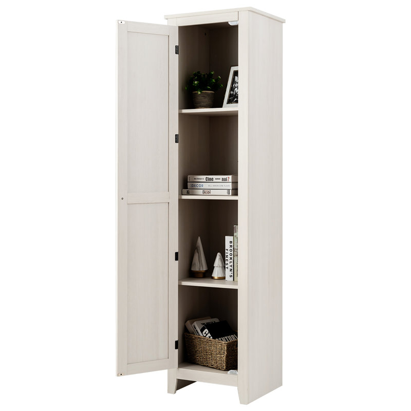 4-Tier Modern Bathroom Cabinet, Off White
