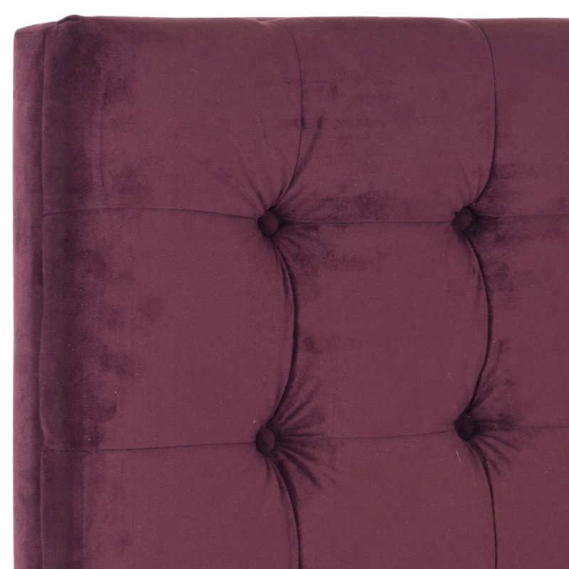 Upholstered Headboard, Velvet Bordeaux, Full