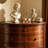 Mid-Century Modern Nut-brown Solid Wood Accent Cabinet