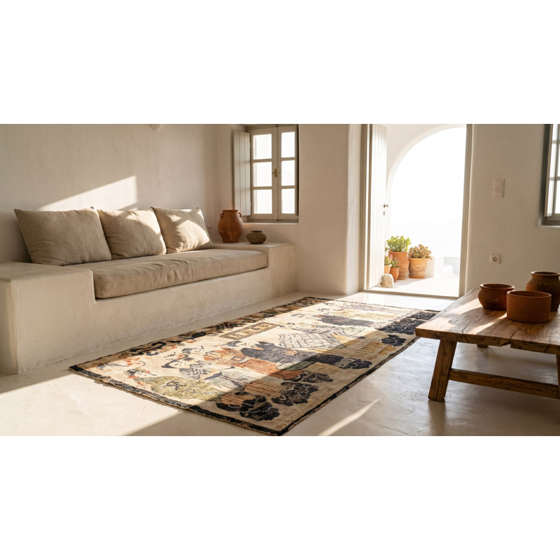 Petit tapis chinois antique vieilli en soie