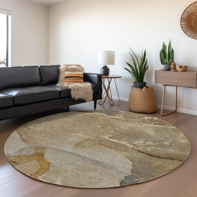 Premium Machine Washable Cerrito AMF517 Brown Rug