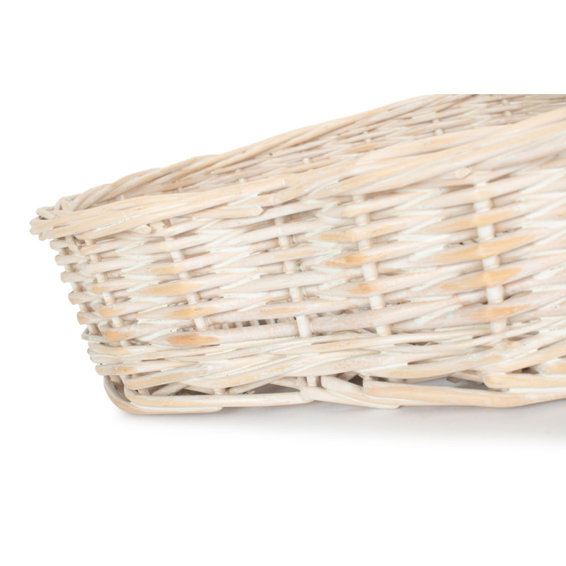 Gorlest Wicker Heart Shaped Tray Basket 