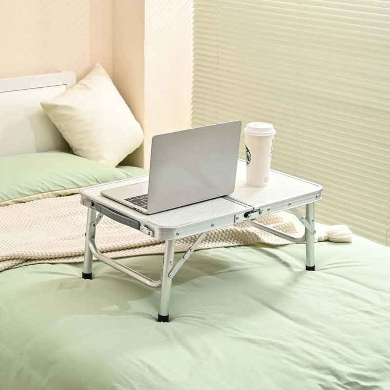 Table de pique-nique pliante, petite table de camping avec hauteurs ajustables, table d'appoint portable en aluminium léger pour le bureau, la plage, le jardin, les voyages