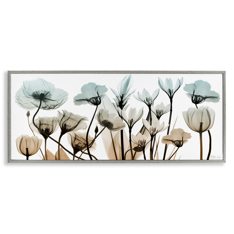 Fleurs mixtes de rayons X sur toile, H 13 po x l 30 po x P 1,5 po, Estampe numérique Farmhouse