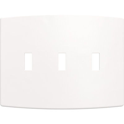 Franklin Brass Soft Modern 3-Gang Concealed Mount Light Switch/Toggle Wall Plate