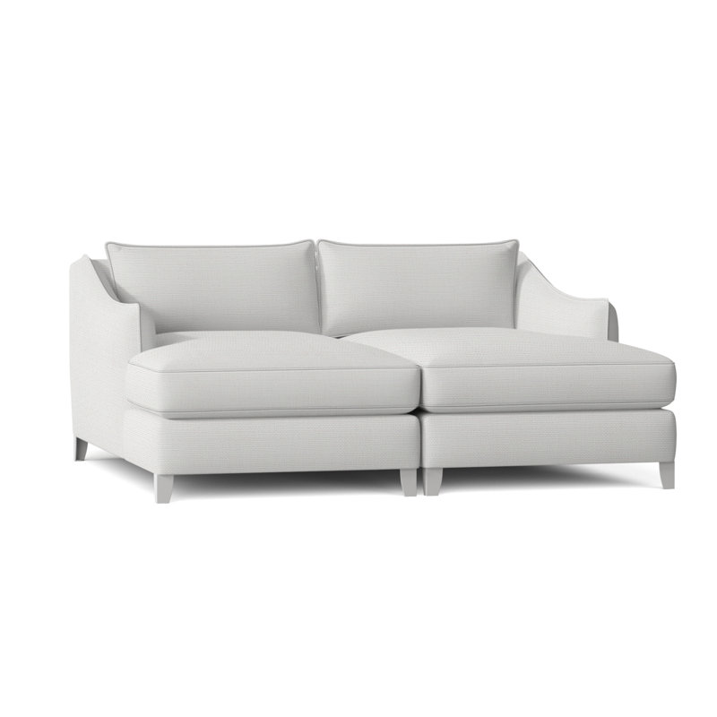 Monterey Double Chaise Lounge with Cushions, White Linen 6016-000