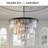 12-Black round dimmable transparent crystal Chandeliers