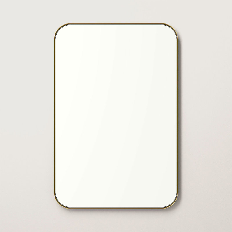 Jonasia Metal Wall Mirror, 36" x 24", Gold