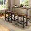 Ensembles de table de salle à manger modernes et peu encombrants avec structure en métal robuste pour la maison