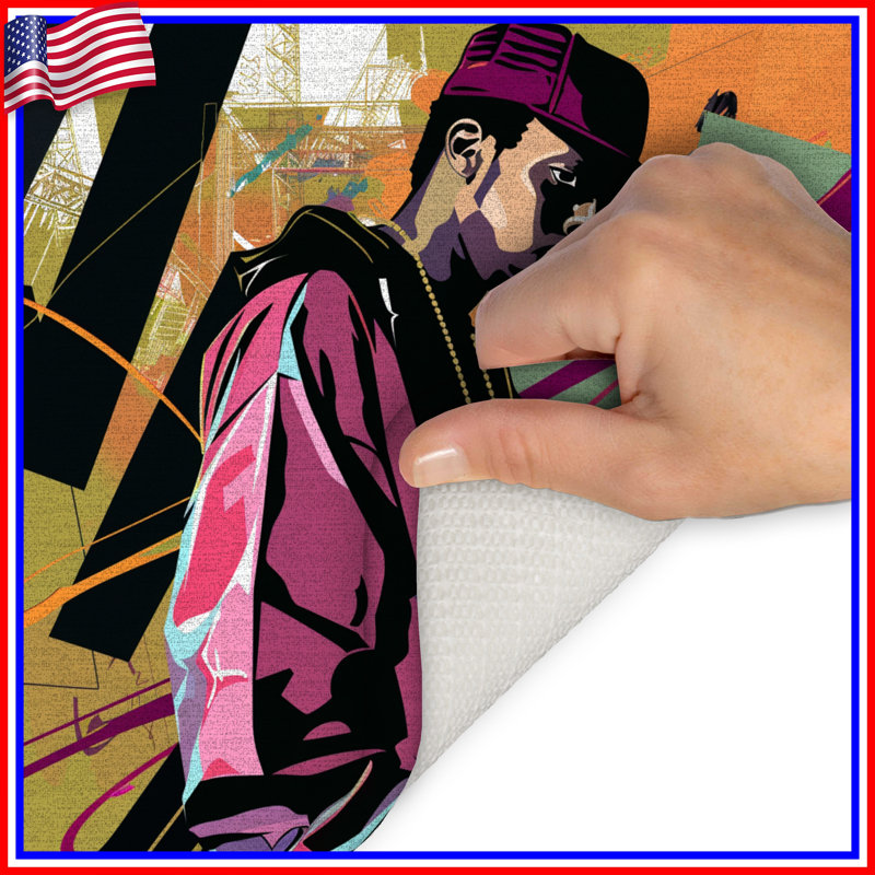 Tapis de bain HipHop, L 24 po x L 17 po