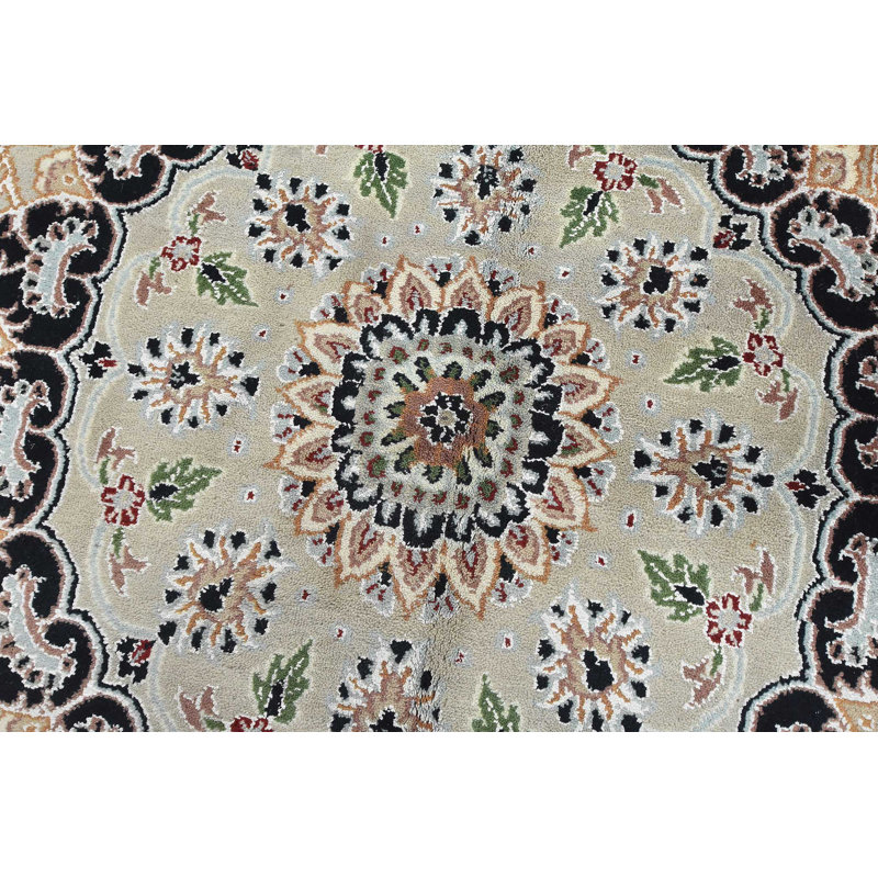One-of-a-Kind Rectangle 11'11" X 15'5" New Age Wool Area Rug in White/Gray