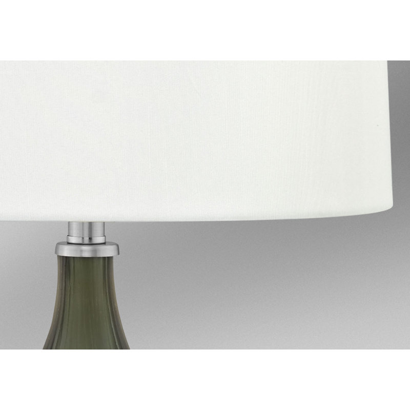 Lampe de table en verre tourbillon gris et blanc 28 po Carrera