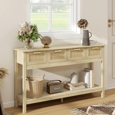 Rattan Console Table