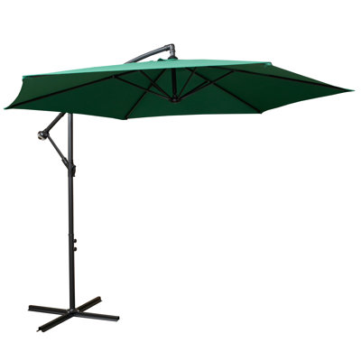 Samuel Alexander 300 cm W X 300 cm D Tilt Cantilever Parasol with Crank Lift