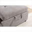 Fauteuil d'appoint convertible pour salon avec canapé-lit tissé gris classique de 35 pouces