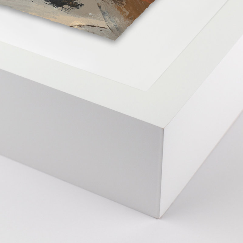 Desert No. 3 Painting by Melanie Biehle, White Maple Paper Single Picture Framed, 24" H x 24" W