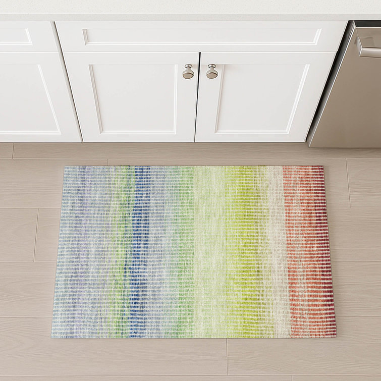 Machine Washable Indoor/Outdoor Jouett ACN2313 Stripes Rug