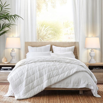 Table Lamps Set Of 2 Washed White