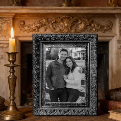 Cadre photo 3 pièces 5 "x 7" noir pour décor de bureau