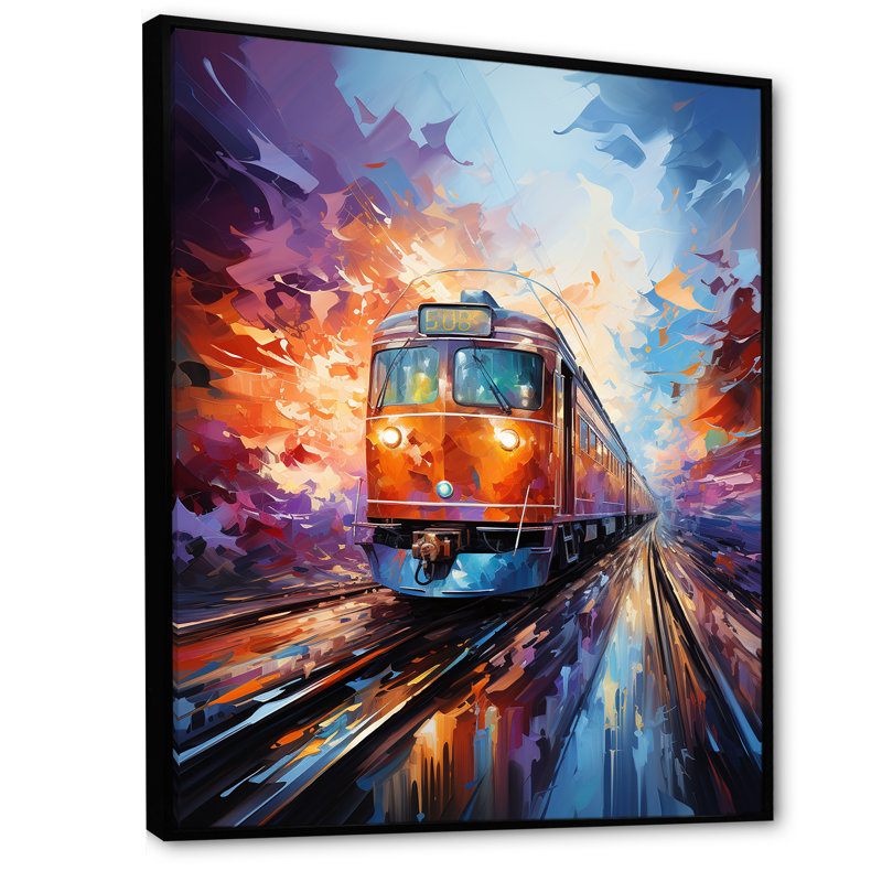 " Train Bold Rhythms ", 20" H x 12" W x 1" D, Black Floater Framed