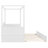 Canopy Day Bed with Trundle, Wooden Frame Daybed, Space-Saving Bed for Sleepovers, Guest Room & Compact Living Spaces