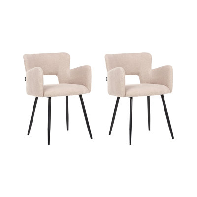 46cm H Boucle Upholstered Armchair
