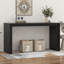 Console de style moderne en placage de bois massif de paulownia-119412026