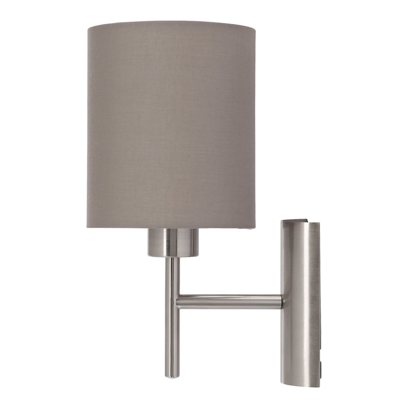 Patience Steel Armed Sconce, Taupe