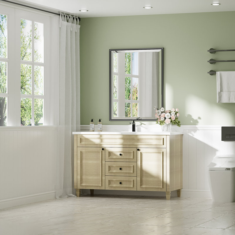 Miroir de salle de bain mural biseauté, 36 po x 28 po