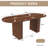 62.9-Inch 6-Person Oval Dining Table, Large Round Base Table With Wooden Legs, Suitable For Living Room / Dining Room-401248325
