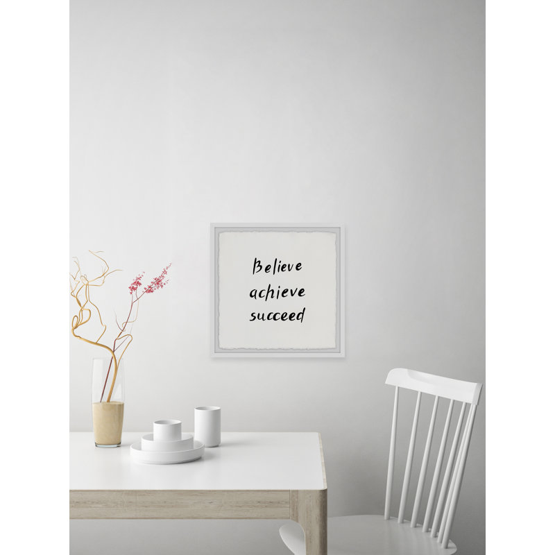 Achieve And Succeed - Single Picture Frame Painting, 81cm H x 81cm W x 3.81cm D