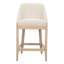 Chaise de bar 27 po en bois naturel et beige et bois massif