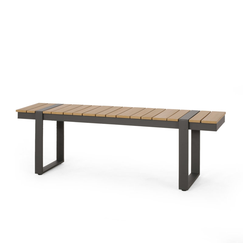 Banc de salle à manger d'extérieur, Gris / naturel