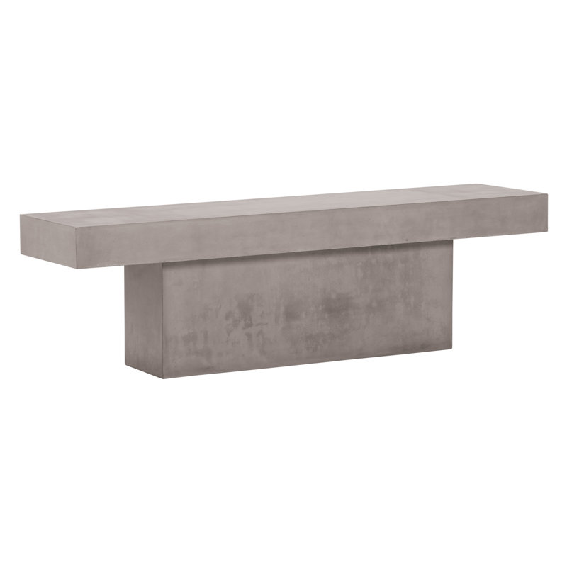 Perpetual Concrete Outdoor Bench, Brown