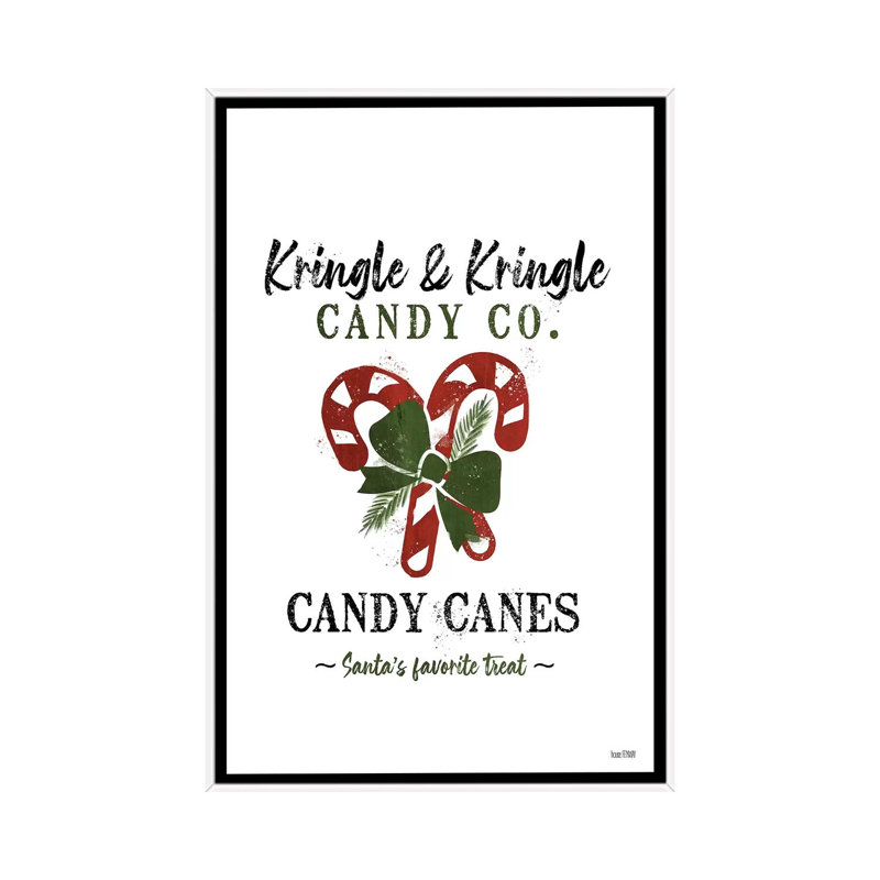 «Kris Candy Co.» par House Fenway - reproduction imprimée, Toile blanche encadrée, Pas de tapis, H 26 po x l 18 po x 1,5 po