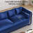 87"  Modern Velvet Sofa with Gold Metal Accent Arms High Back Deep Seat -1647491133-1647401630